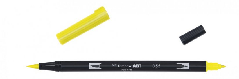 Oboustranný štětcový fix Tombow ABT Dual - Process yellow