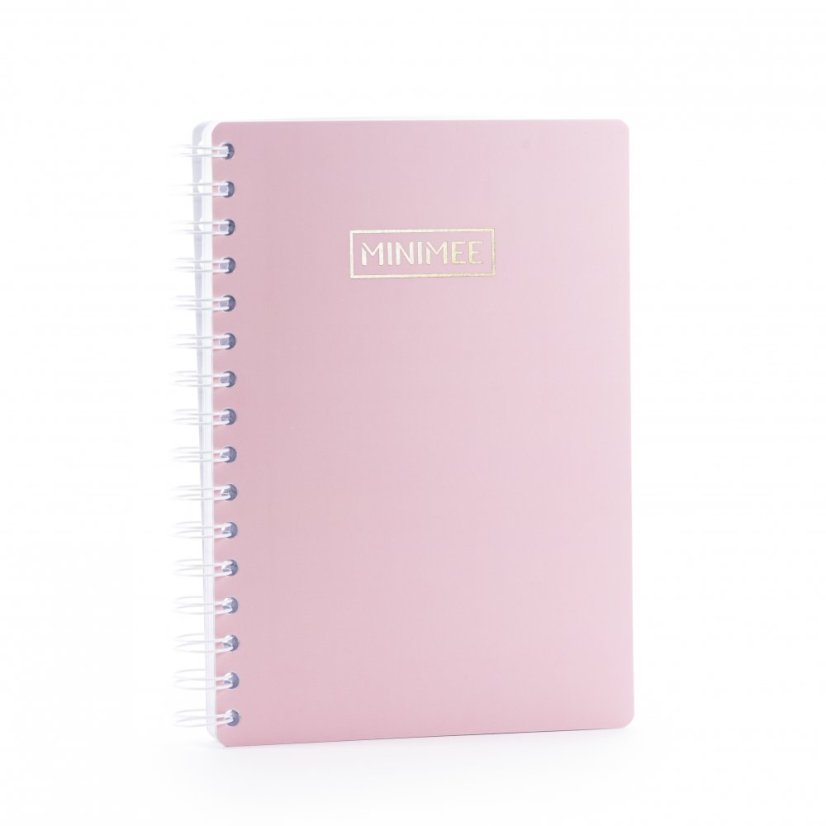 Tečkovaný zápisník MINIMEE (DD) - pudrově růžová