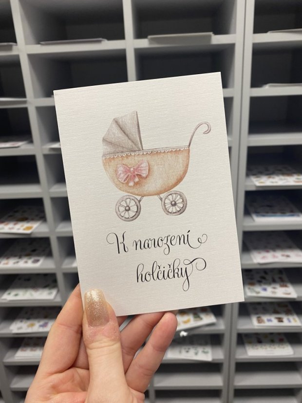 Přáníčko A6 K narození holčičky