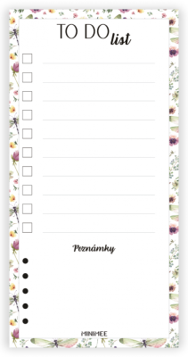 Trhací blok - TO DO LIST 90x180mm - vážky