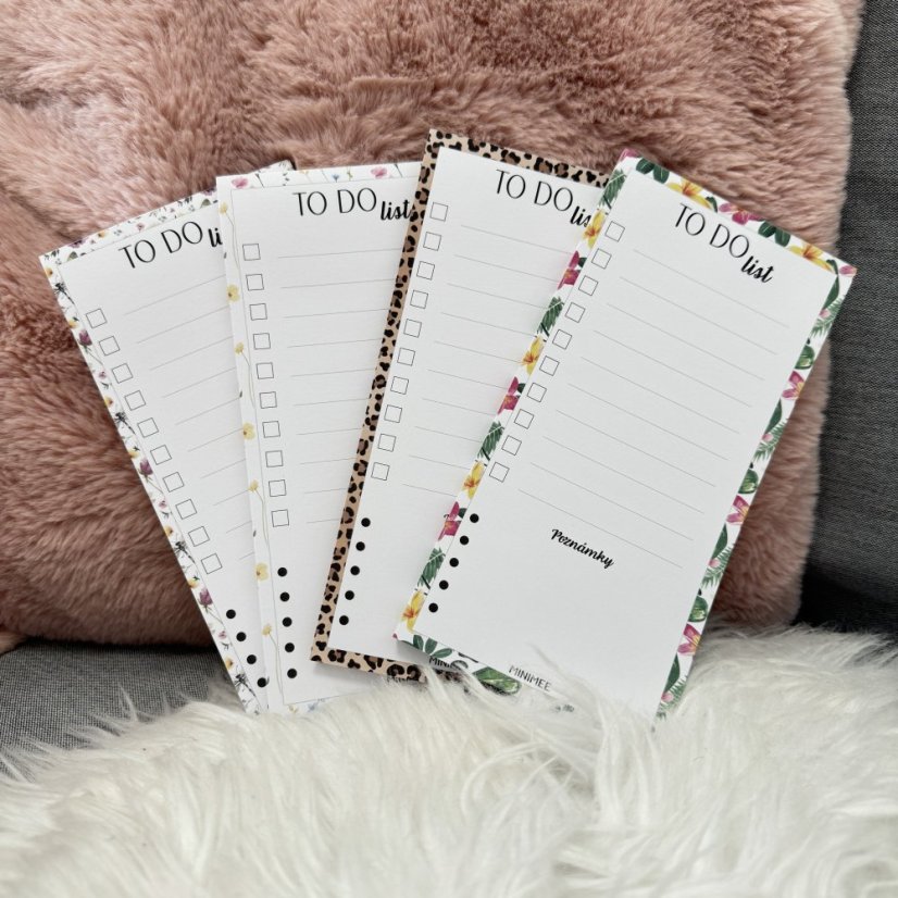 Trhací blok - TO DO LIST 90x180mm - luční kvítí