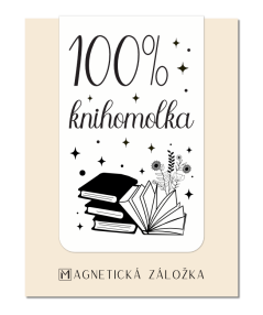 Magnetická záložka - 100% knihomolka
