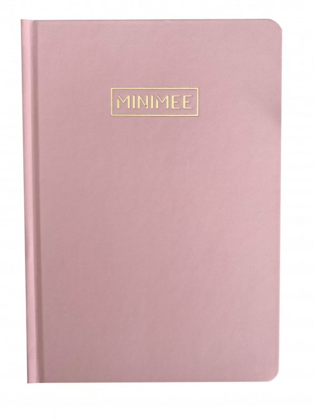 Tečkovaný zápisník MINIMEE 140g - Pudrově růžový