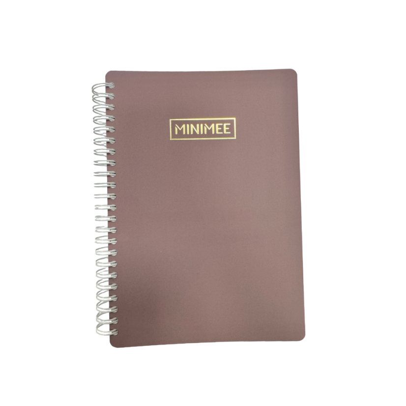 Tečkovaný zápisník MINIMEE A6 - ledová káva (tm. šedá)