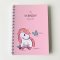 Dětský tečkovaný zápisník - růžový