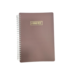 Tečkovaný zápisník MINIMEE A6 - ledová káva (tm. šedá)