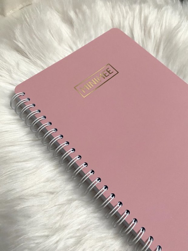 Tečkovaný zápisník MINIMEE (DD) - pudrově růžová